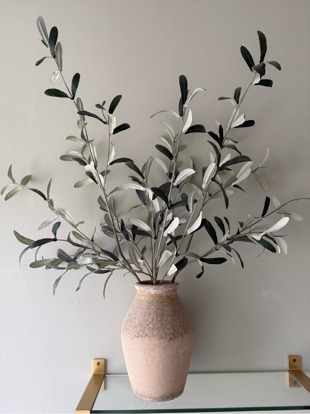 Threshold/studio McGee  Olive Branch Arrangement in Textured Vase